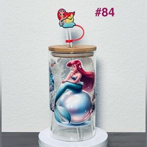 Little Mermaid 🦋Glass cups 🦋
✅Resistant  🥶-68F°🥵212F°
📦Orders ship every Friday🚚